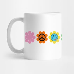 90s Flower Power Rainbow Mug